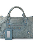 Agneau Giant 21 Silver Hardware Work Bleu Layette