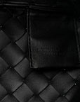 Nappa Intrecciato Small Campana Shoulder Bag Black