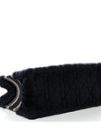 Shearling Cannage Medium Book Tote Deep Blue Natural