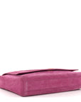 Smooth Calfskin Suede Medium Reversible Monogram Kate Satchel Rose Rubis