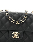 Caviar Quilted Mini Rectangular Flap Black