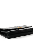 Lambskin Quilted Boy Wallet On Chain WOC Black