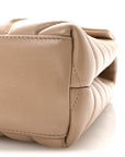 Calfskin Y Quilted Monogram Small Loulou Chain Satchel Dark Beige