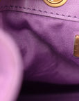 Suede Quilted Mini CHNL 25 Handbag Purple