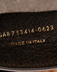 Shearling Calfskin Small Reversible Monogram Kate Satchel Ecru Dark Brown