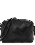 Lambskin Maxi Intrecciato Small Cassette Camera Bag Black