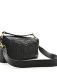 Nappa FF 1974 Embossed Large Baguette Black