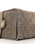 Suede Quilted Medium CHNL 25 Handbag Grey