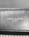 Calfskin Y Quilted Monogram Small Loulou Chain Satchel Black
