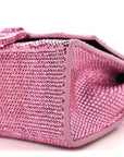 Strass Suede Hourglass Top Handle Bag XS Pink