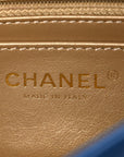 Lambskin Quilted Pearl Crush Mini Rectangular Flap Blue