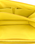 Liege Calfskin Medium Classic Box Flap Bag Fluo Yellow