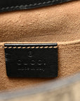 GG Supreme Monogram Web Medium Padlock Messenger Shoulder Bag Black