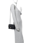 Lambskin Quilted Mini Rectangular Flap Black