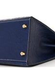 Ostrich Horseshoe Kelly Sellier 28 Bleu Iris