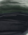 Crinkled Calfskin Matelasse Monogram Baby Niki Chain Satchel Dark Green