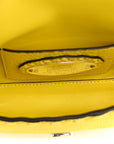 Cuoio Roma Sellerissima Nappa Sintetica Tape Stitch Mini Baguette Acid Yellow