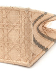 Raffia Cannage Medium Book Tote Natural
