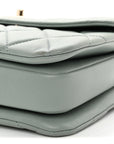 Lambskin Quilted Small Trendy CC Flap Dual Handle Bag Light Grey