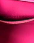 Shiny Box Calfskin Small Hourglass Top Handle Bag Acid Fuchsia