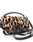 Calf Hair Leopard Print Phone Baguette Moro