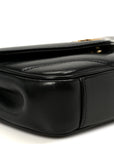 Lambskin Chevron Quilted Mini Loulou Black