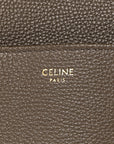 Soft Grained Calfskin Sangle Bucket Bag Taupe