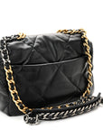 Lambskin Quilted Medium CHNL 19 Flap Black