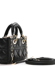 Lambskin Cannage Micro Lady D-Joy Black