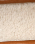 Shearling Calfskin Arcadie Top Handle Bag Cognac