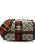 GG Supreme Monogram Web Mini Ophidia Bag Beige Ebony