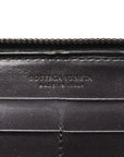 Nappa Intrecciato Zip Around Wallet Ebano