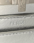 Crystal Vitello Laminato FF Petite Peekaboo I SEE U Satchel Crystal Argento