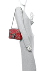 GG Supreme Monogram Arabesque Dionysus Shoulder Bag Hibiscus Red