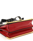City Calfskin Saffiano Cahier Bag Fuoco Black