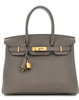 Taurillon Novillo Birkin 30 Gris Asphalte