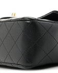 Caviar Quilted Mini Rectangular Flap Black