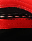 Supple Grained Calfskin Classic Silver Hardware Highlight Mini City Rouge Fraise