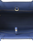 Grained Calfskin Small Frances Tote Navy