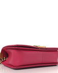 Lambskin Quilted Medium Boy Flap Fuchsia