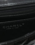 Patent Calfskin Quilted Mini Square Flap Black