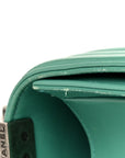 Glazed Calfskin Medium Boy Flap Green