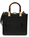 Vitello King Plexiglass Small FNDI Sunshine Shopper Tote Black