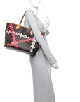 Monogram Bay Neverfull MM Rose Ballerine Poppy