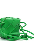 Lambskin Maxi Intrecciato Mini Cassette Camera Bag Parakeet