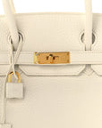 Taurillon Clemence Birkin 30 White