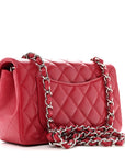 Caviar Quilted Mini Rectangular Flap Pink