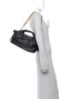 Nappa Medusa Chain Shoulder Bag Black