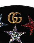Velvet Matelasse Crystal Star GG Marmont Belt Bag 75 30 Black