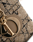 Tweed Cannage Medium Lady D-Joy Natural Black